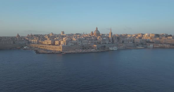 ancient capital city of Valletta Malta with port