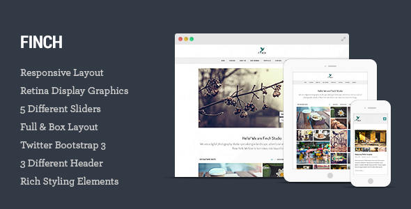 Finch – Photography Template for Photographers