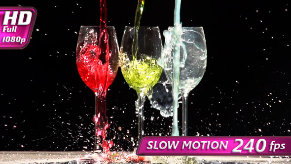 Stream of Brightly Colored Drinks alt