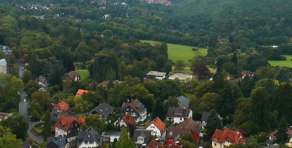 Landscape View Town in the Forest