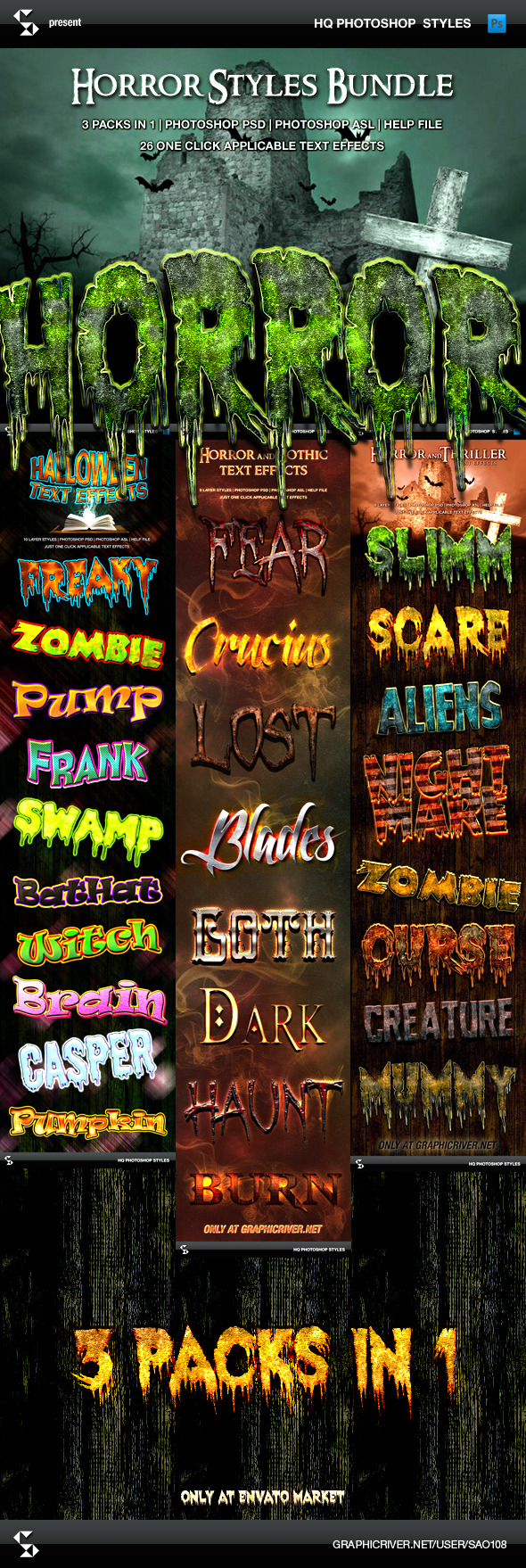 Horror and Halloween Styles Bundle