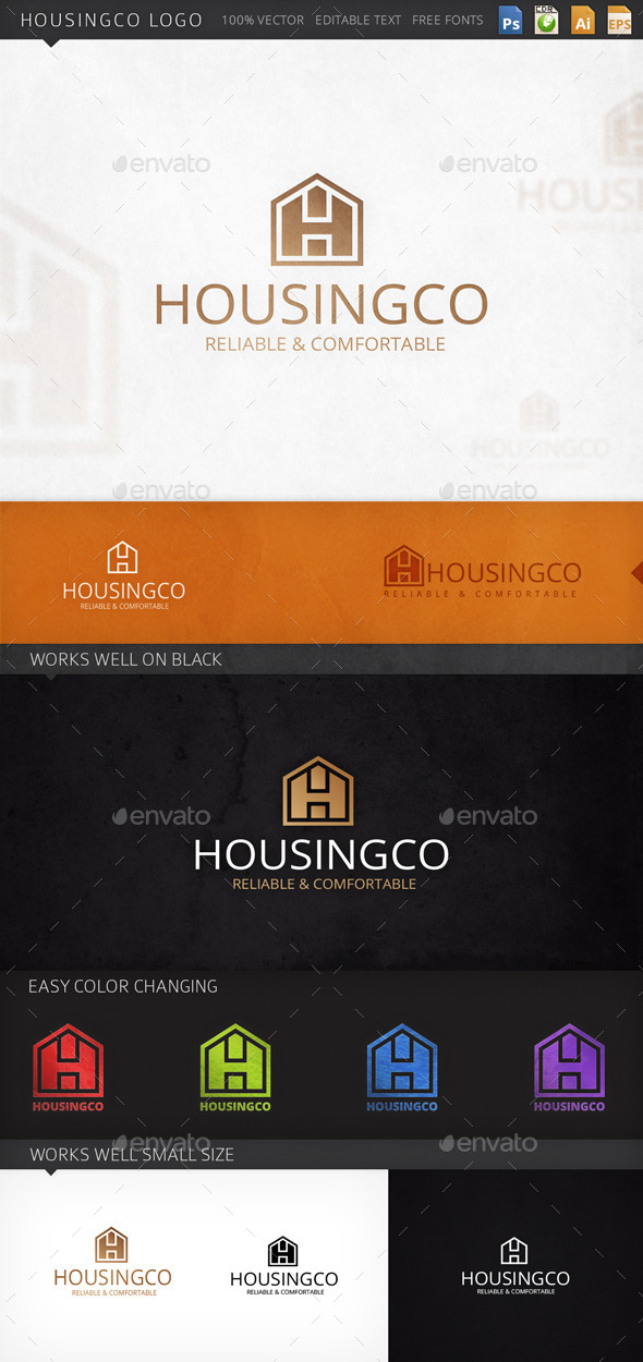 Housingco House Logo Template
