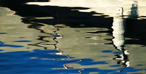 Boat Reflection on Sea Water