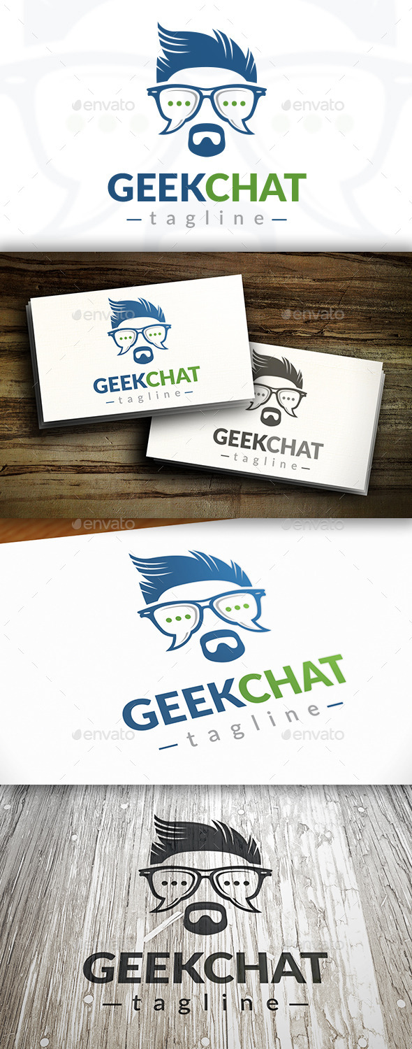 Geek Chat Logo Template