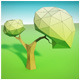 Trees low poly - 3DOcean Item for Sale