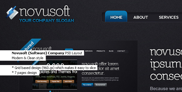 Novusoft – PSD Template