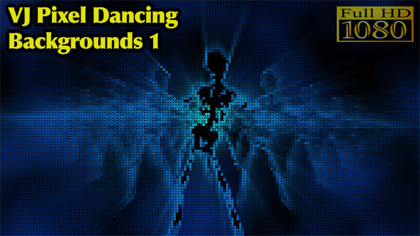 VJ Pixel Dancing Background 1