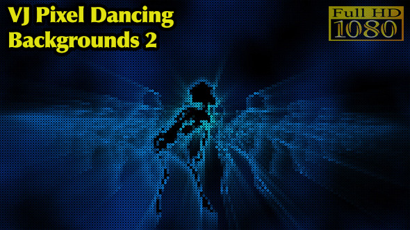 VJ Pixel Dancing Background 2