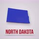 Animated Line Map Showing the State of North Dakota From the United State of America - VideoHive Item for Sale