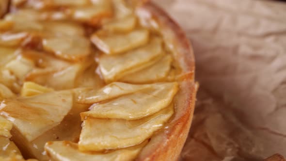 Fresh Apple Pie on Paper