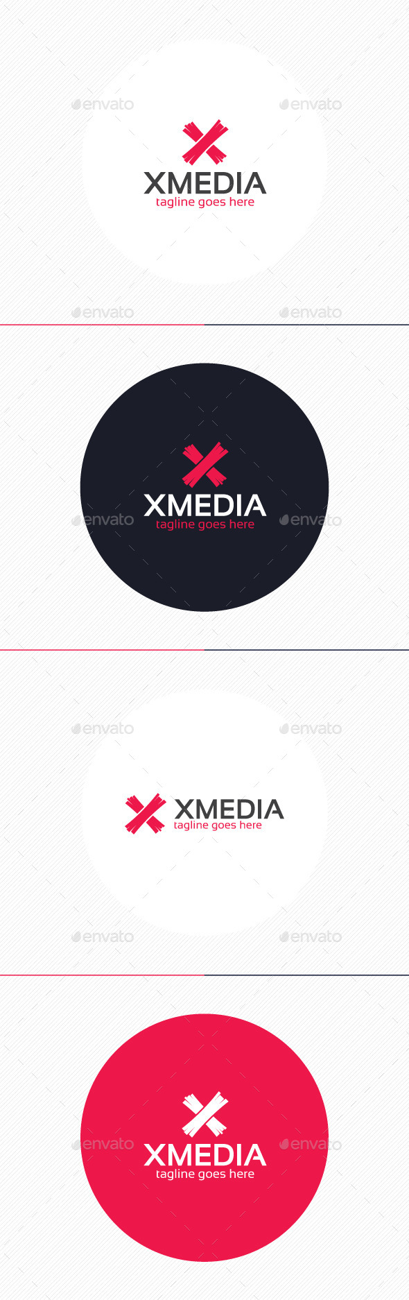 X Media Logo — Letter X