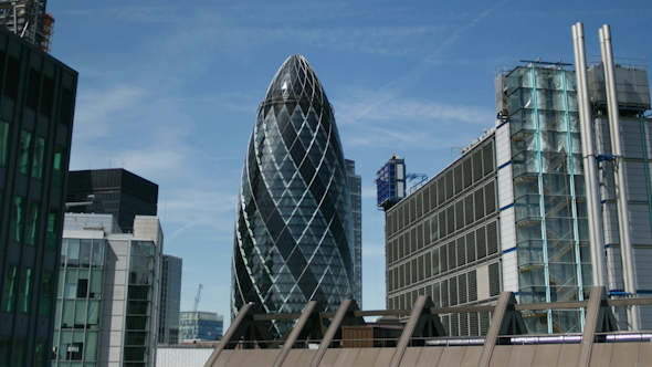 Gherkin Building London England Financial Center Business