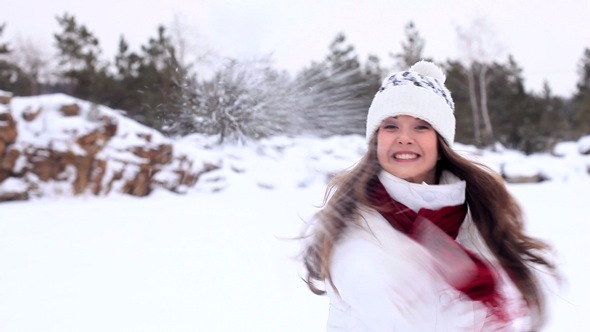 Girl Throws a Snowball alt