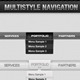 Multi Style Navigation Bars & Search - GraphicRiver Item for Sale