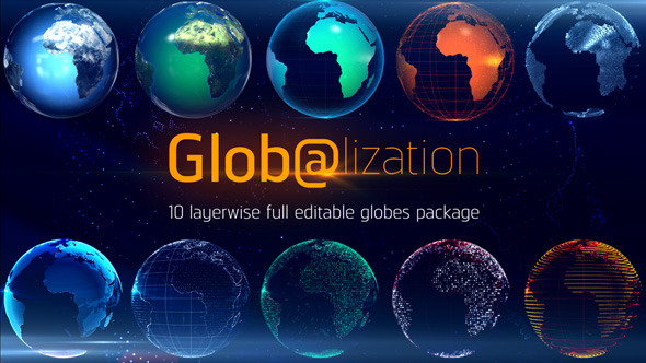 Glob@lization - 10 Editable Globes Pack