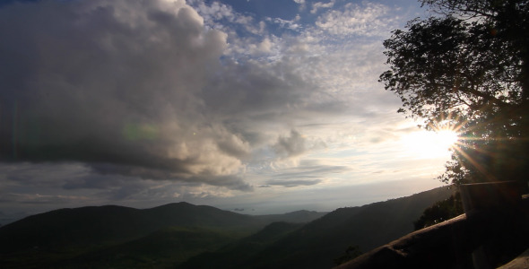 Sunset at valley time lapse alt