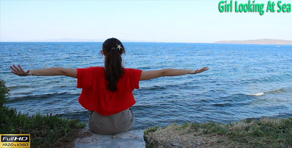 Girl Looking At Sea