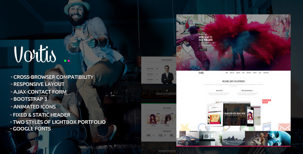 Vortis - Responsive One Page HTML Template