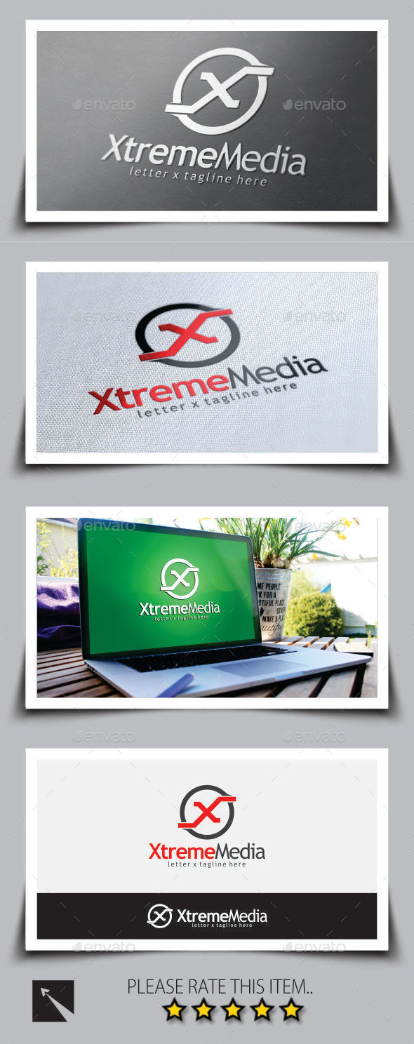 Xtreme Media Letter (X) Logo Template