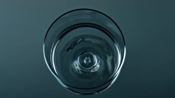 Water Droplet Falling Cup Top View