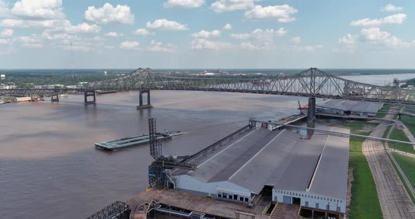 Aerial view of the Horace Wilkinson Bridge in Baton Rouge, Louisiana