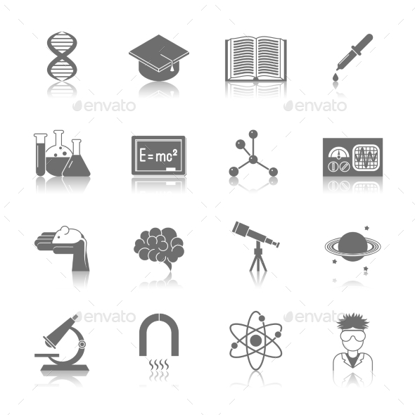 Science and Research Icon Black