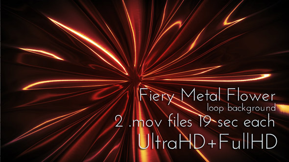Fiery Metal Flower Animation