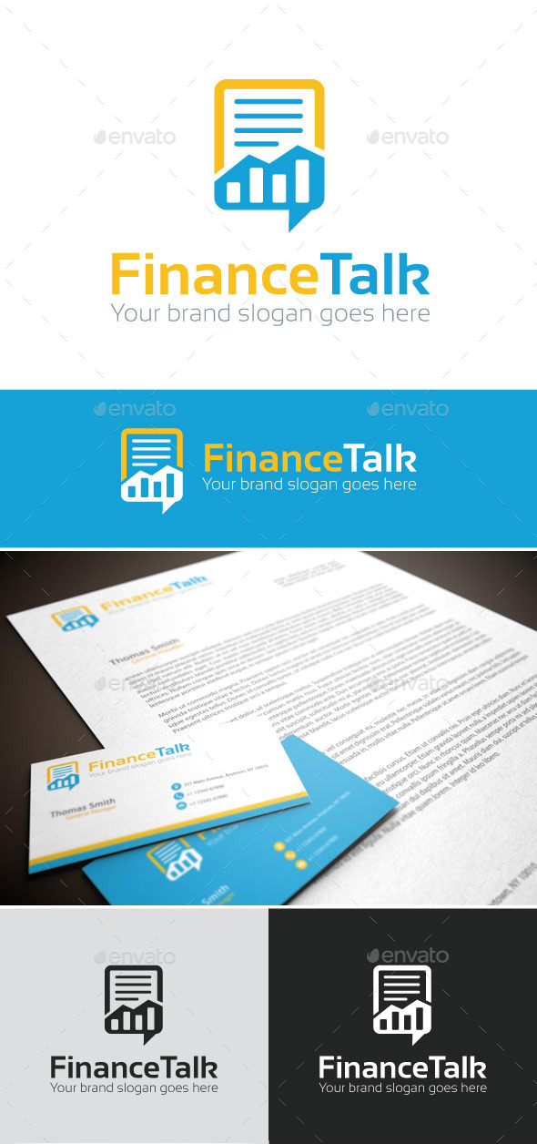 FinanceTalk Logo Template