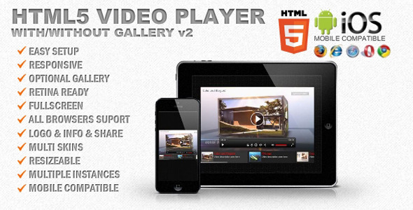 Responsive HTML5 Video Player & Gallery