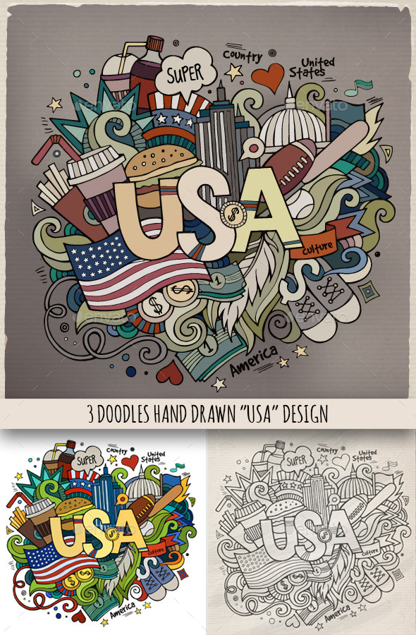 USA Doodles Designs