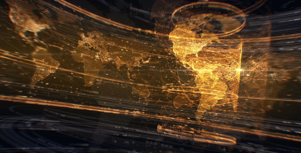 World Map Golden Network
