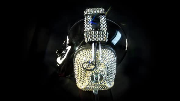 mannequin music headphones diamonds crystals bling