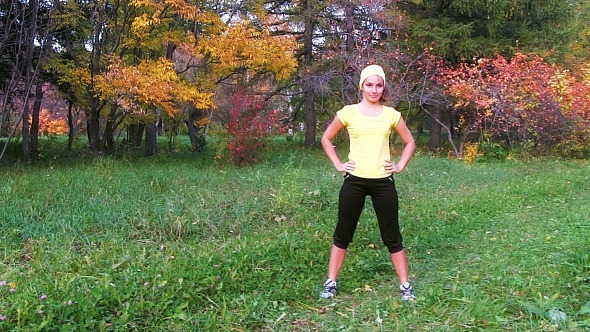 Girl Doing Exercise