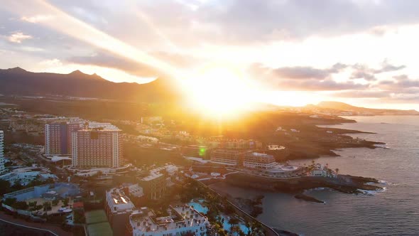 Flight Over The Island And Resort Hotels