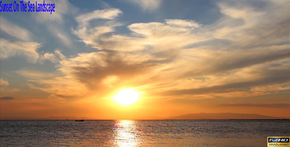 Sunset On The Sea Landscape  alt