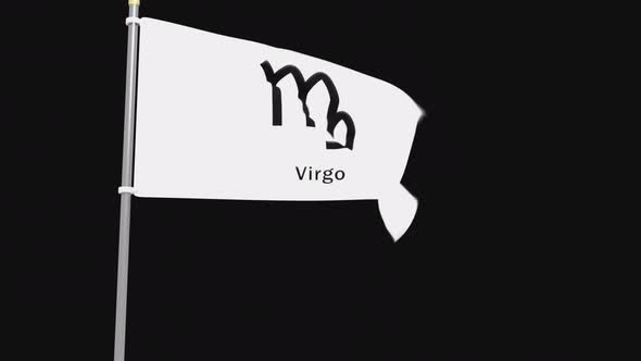 Virgo Zodiac Animated Flag