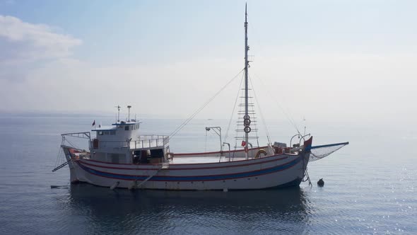 Istanbul Maltepe Bosphorus Aerial View Orbiting Boat