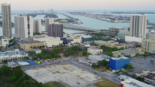 Aerial shot with of Miami