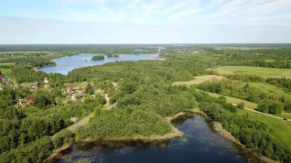 Beautiful Landscape Of Lakes Korovayskoye And Burbino 09