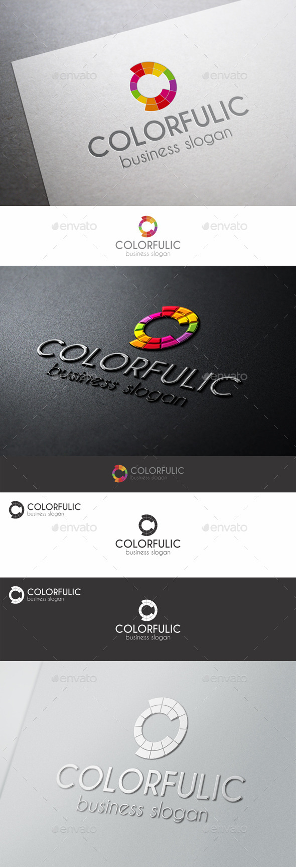 Colorful Circles C Letter Logo
