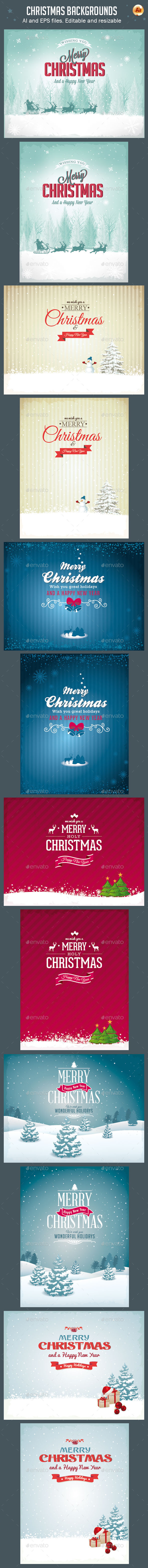 Vector Christmas Backgrounds Vol.2