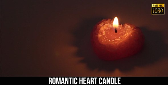 Romantic Heart Candle