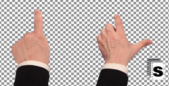 Touch Screen Finger Gestures - Businessman