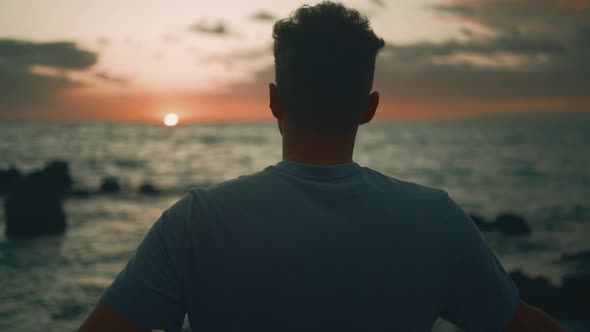 Surfer At Ocean