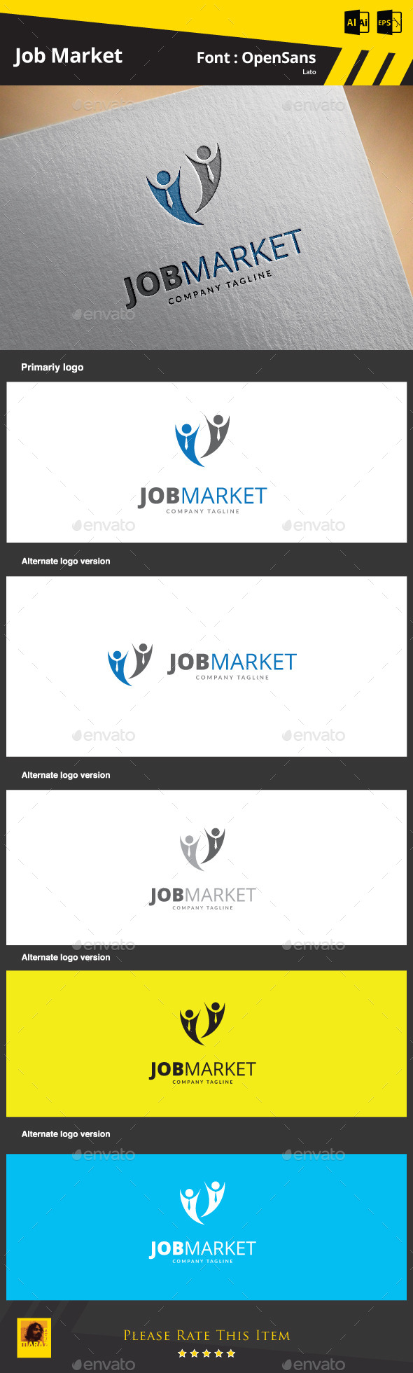 Job  Market Logo Template
