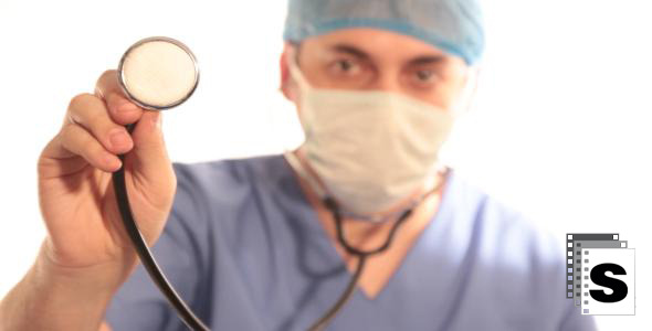 Surgeon Using Stethoscope