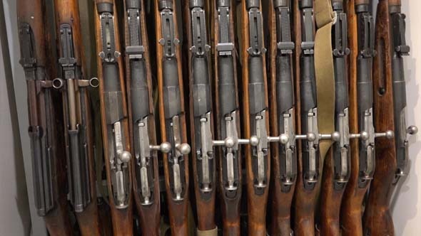 Armory Room and Mosin Military Rifles
