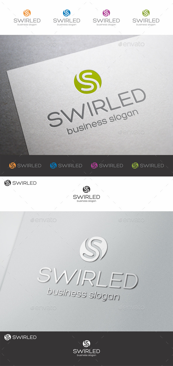 Swirled S Letter Logo