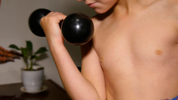 Boy With A Dumbbell