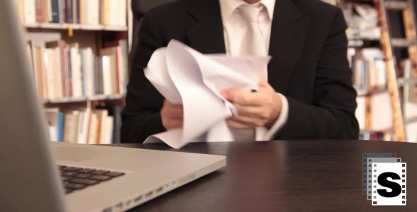 Nervous Businessman At Office alt
